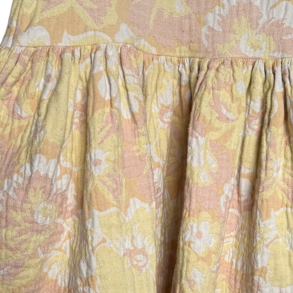 THE NEW SOCIETY GIRLS YELLOW FLORAL JACQUARD DRESS Size 16 Fancy Floral Event - Picture 7 of 14